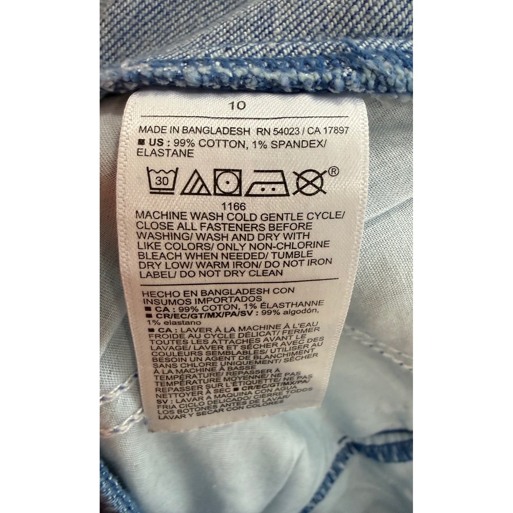 Old Navy Jeans Womens 10 Sky-Hi Wide Leg Sailor Button Denim Excellent - Picture 7 of 8